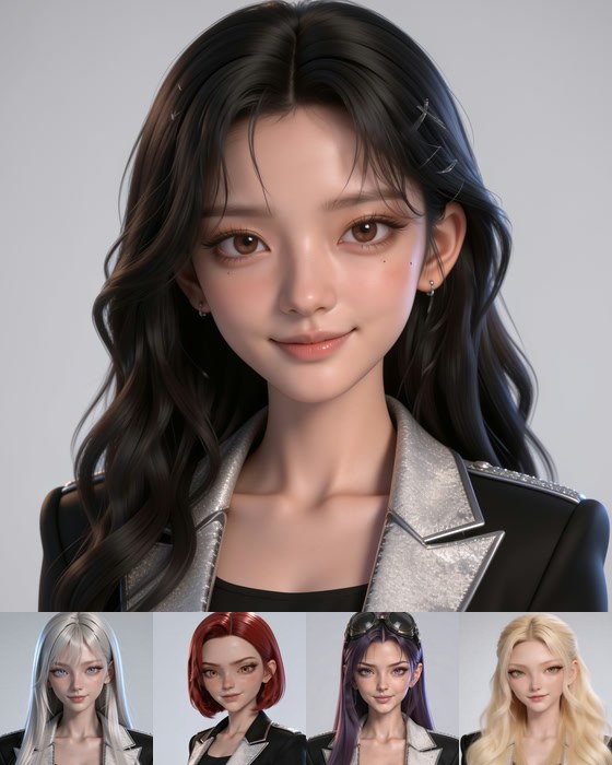GLINK — MIO at center with SEI, NABI, ZIO and ELLA, AI-generated artists